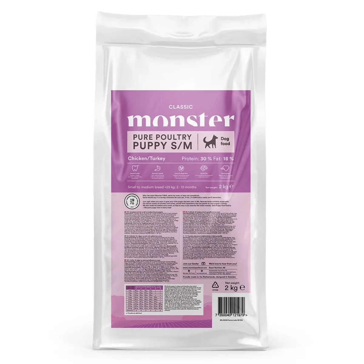 Monster Classic Dog S/M Puppy Poultry>Monster Pet Food Outlet