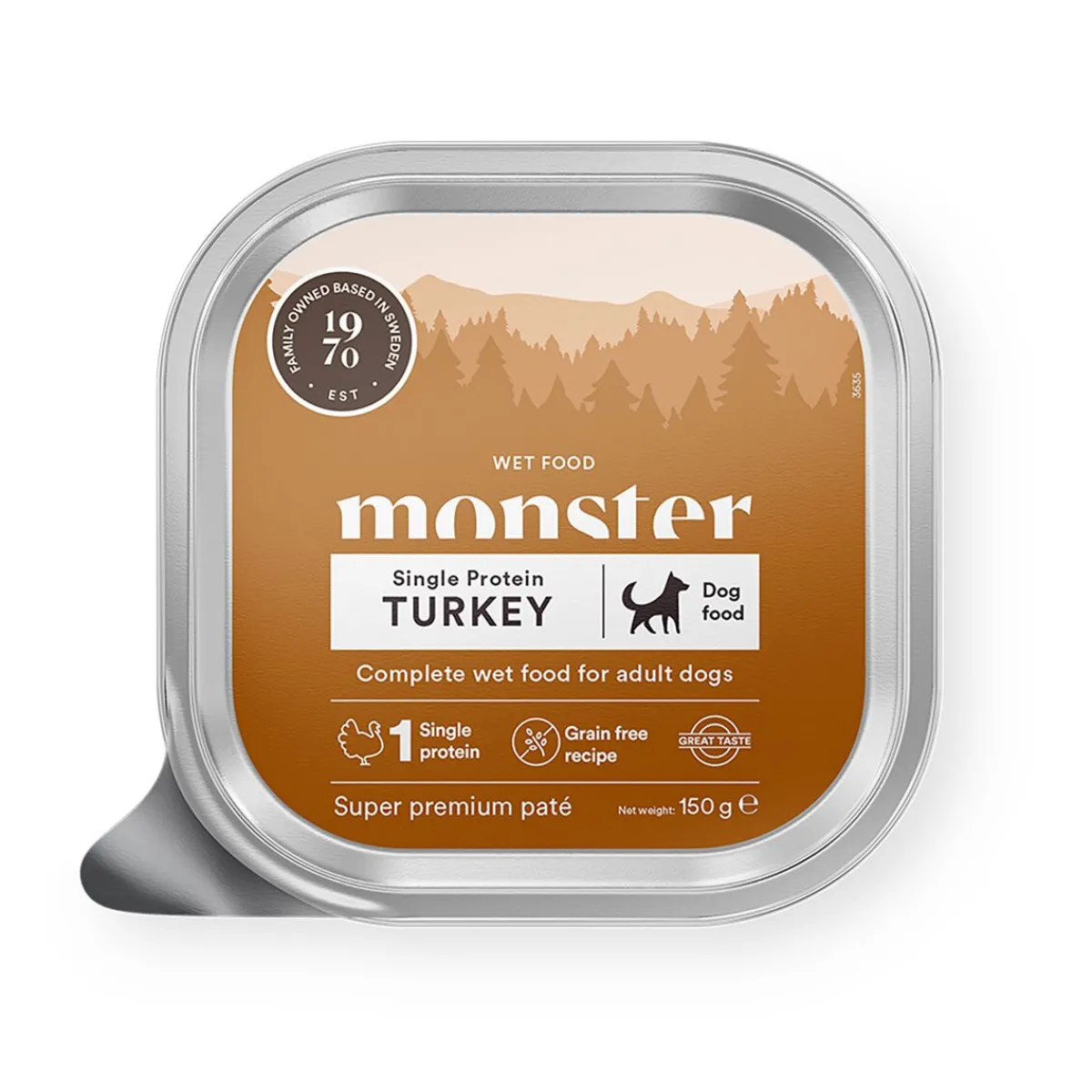 Monster Dog Adult Turkey Patee 150 g>Monster Pet Food Outlet