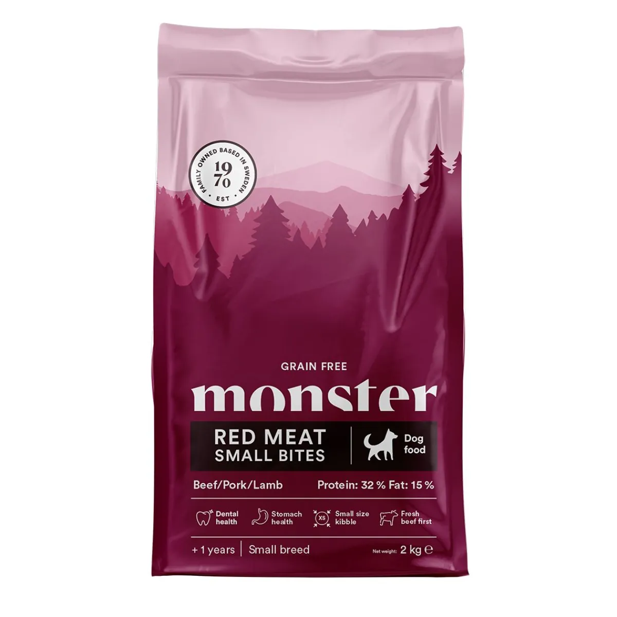 Monster Dog GF Adult Red Meat Small Bites>Monster Pet Food Clearance