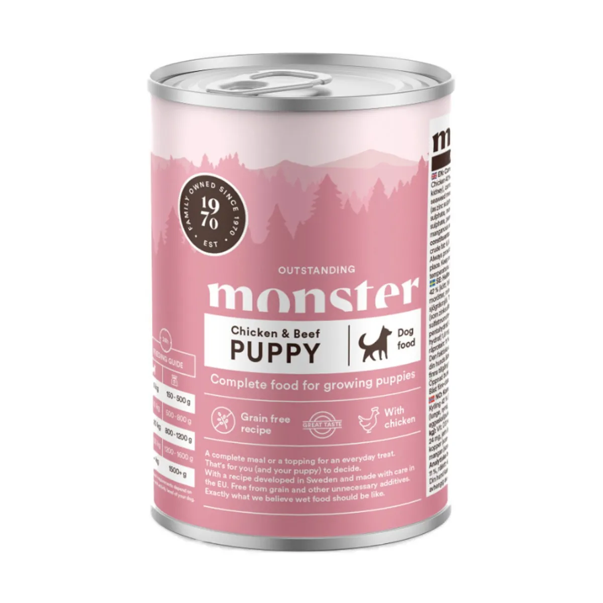 Monster Dog Puppy Kana ja Naudanliha 400g>Monster Pet Food Hot