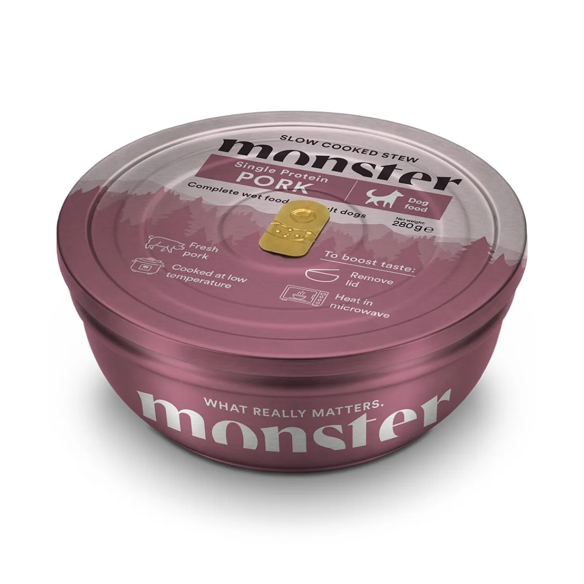 Monster Dog Slow Cooked Pork Stew Bowl 280 g>Monster Pet Food Online
