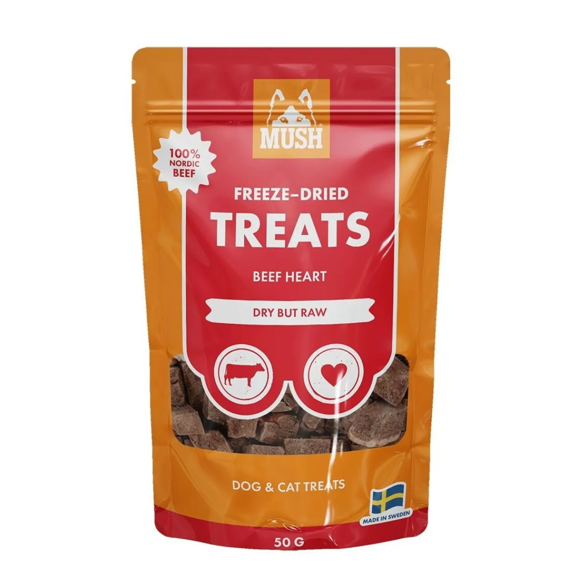 Freeze-Dried Naudansydän 50g herkku koiralle>Mush Sale