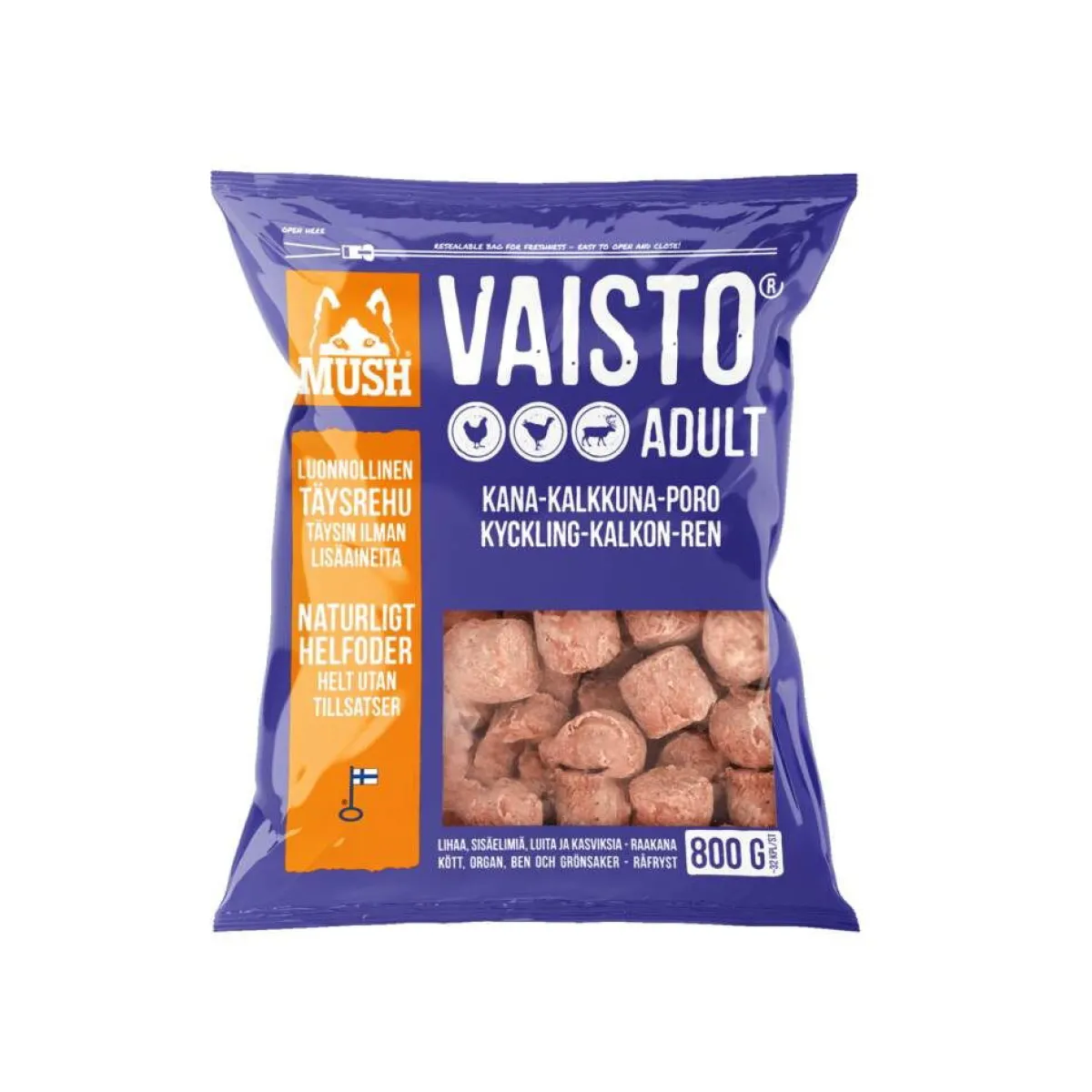 Vaisto kalkkuna-kana-poro 800g>Mush Discount