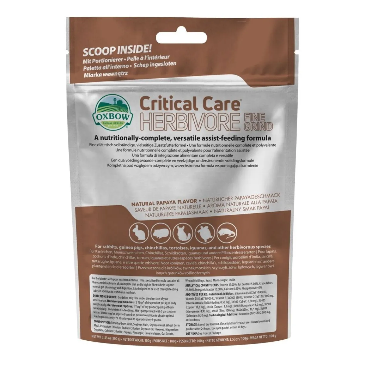 Critical Care Herbivore fine grind 100g>Oxbow Hot