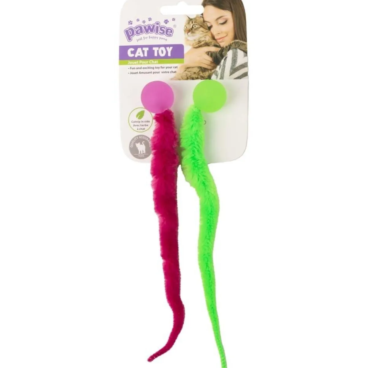 pomppiva pallo karvahännällä 2-pack>Pawise Clearance