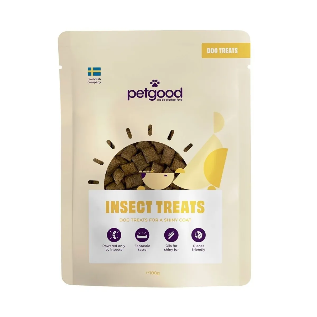 hyönteispohjainen koiranherkku iholle ja turkille 100 g>Petgood Online