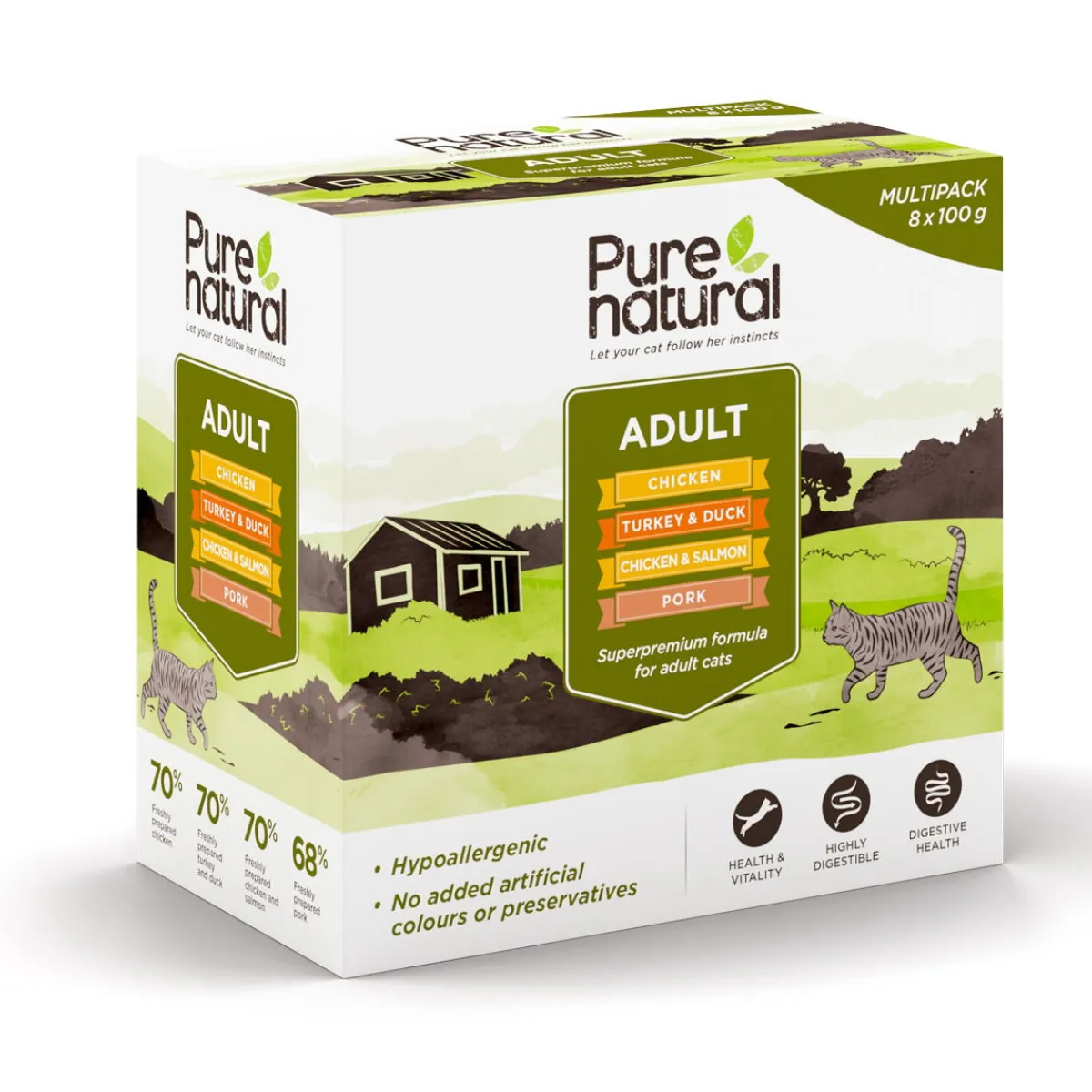 Adult Multipack 8x 100g>Purenatural New