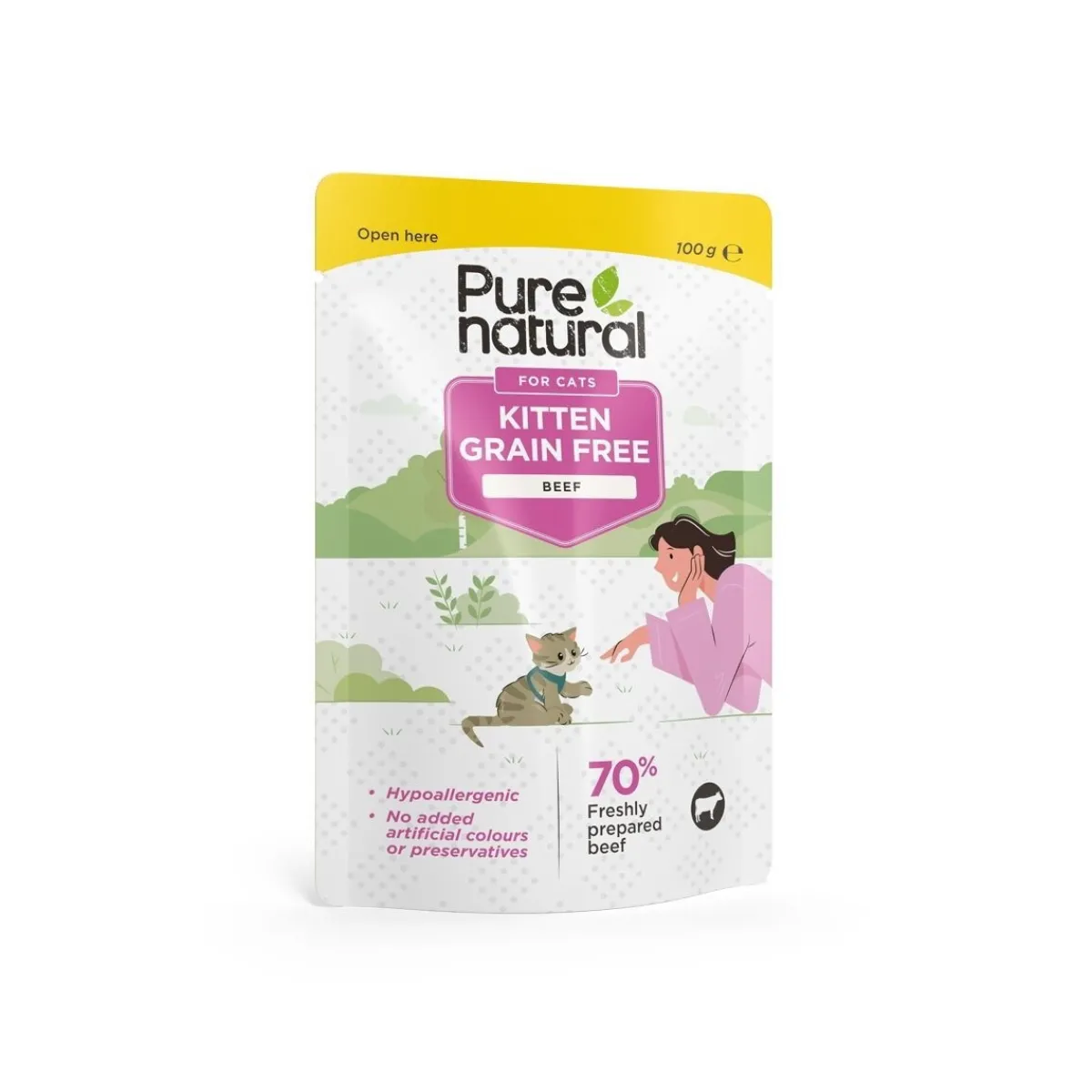 Cat Kitten nauta 100 g>Purenatural Hot