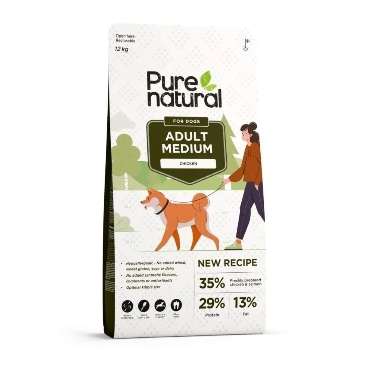 Dog Adult Medium Chicken 2 x 12 kg, vain verkosta>Purenatural Sale