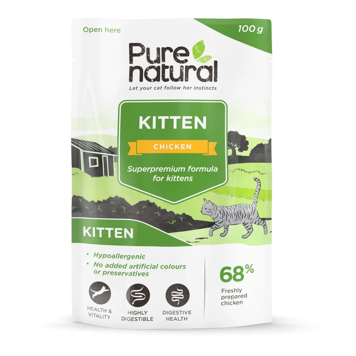 Kitten kana & riisi, 100g>Purenatural New