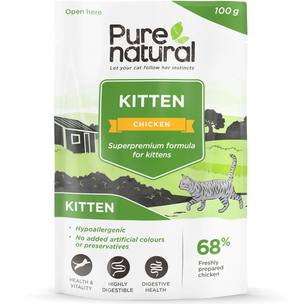 Kitten kana & riisi, 100g>Purenatural New