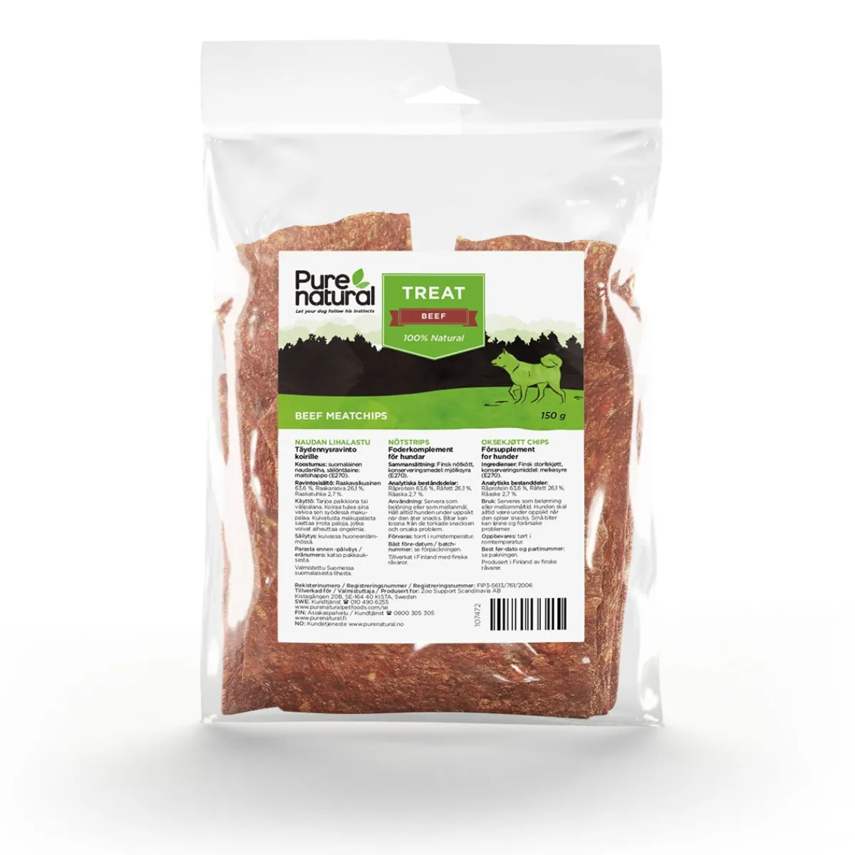 Naudan Lihalastu 150 g>Purenatural