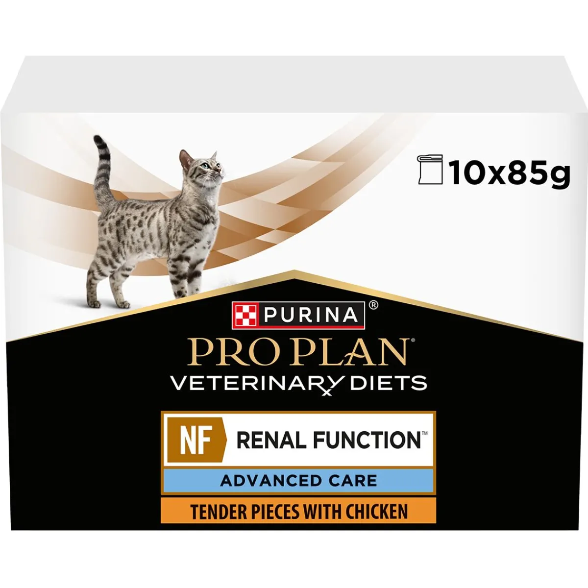Purina Pro Plan Veterinary Diets Feline NF Renal Function Advanced Care Chicken 10x85 g>Purina Veterinary Diets Hot