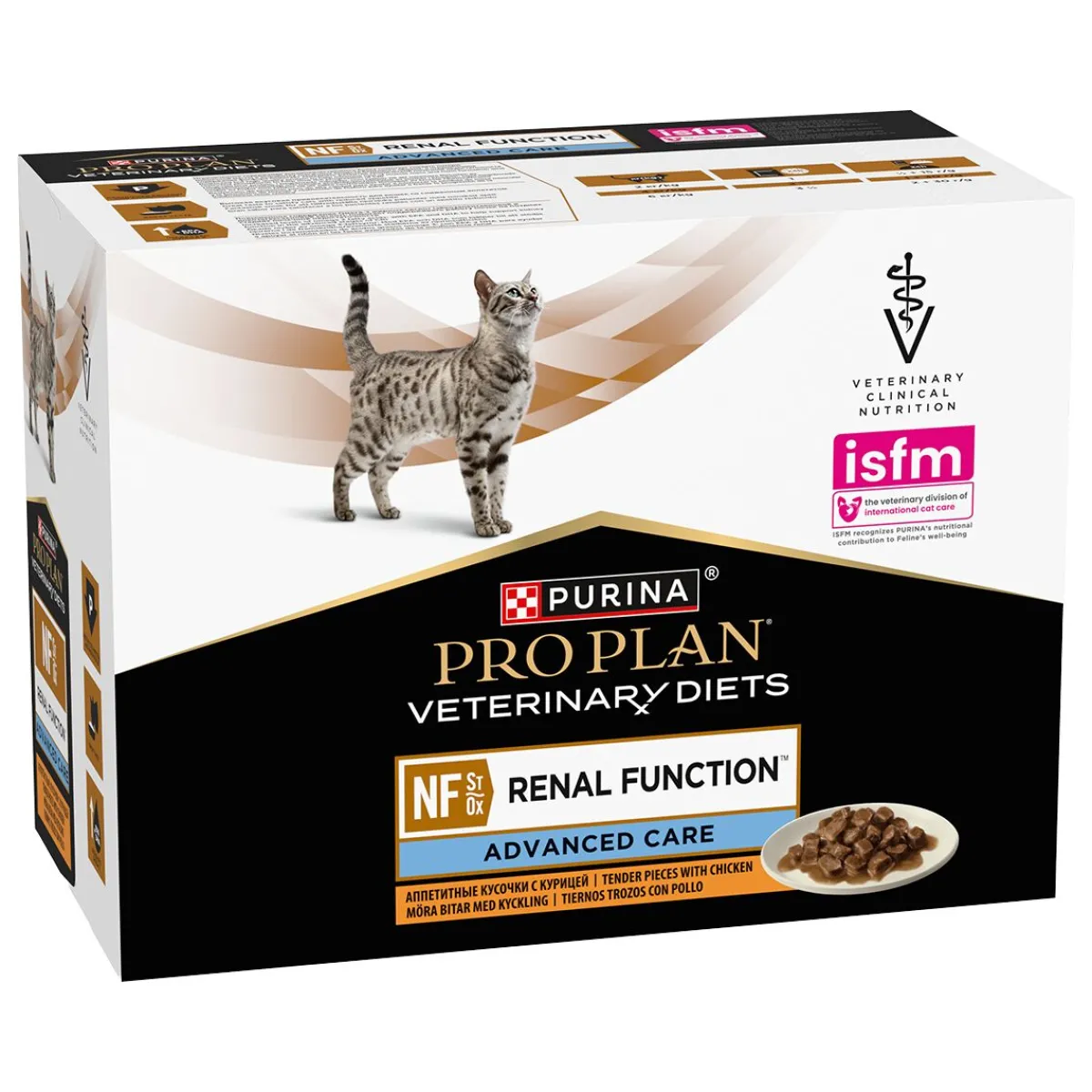 Purina Pro Plan Veterinary Diets Feline NF Renal Function Advanced Care Chicken 10x85 g>Purina Veterinary Diets Hot