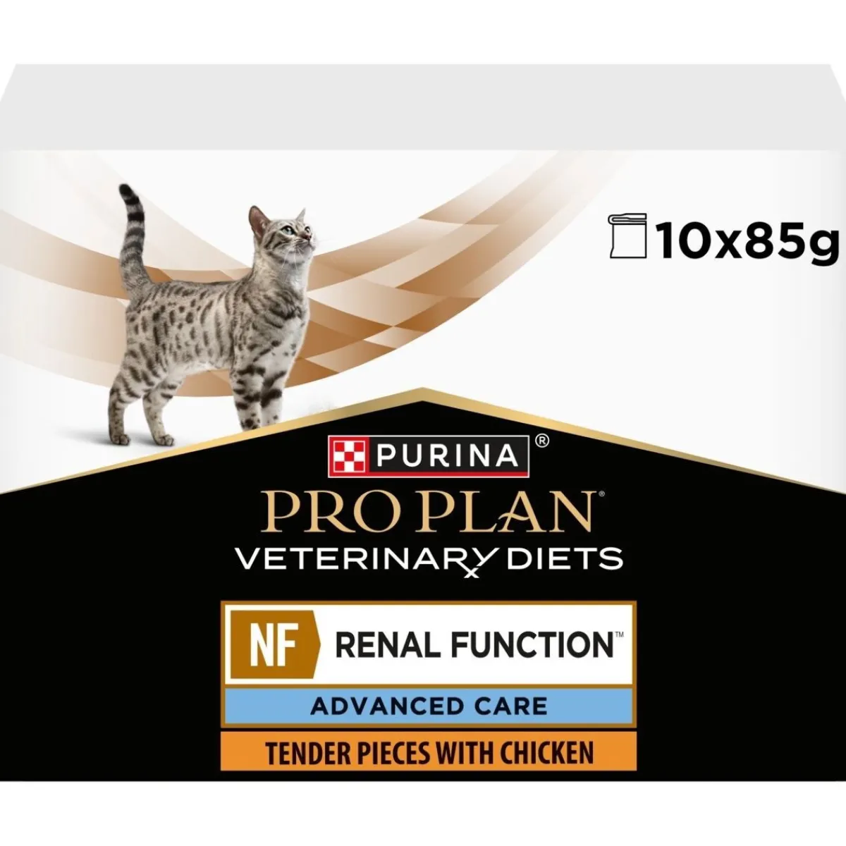 Purina Pro Plan Veterinary Diets Feline NF Renal Function Advanced Care Chicken 10x85 g>Purina Veterinary Diets Hot