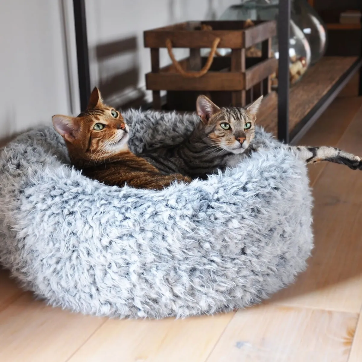 Pyöreä peti Silwer fluff>Rosewood Hot