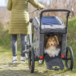 Pyöräkärry Premium, harmaa>Trixie New