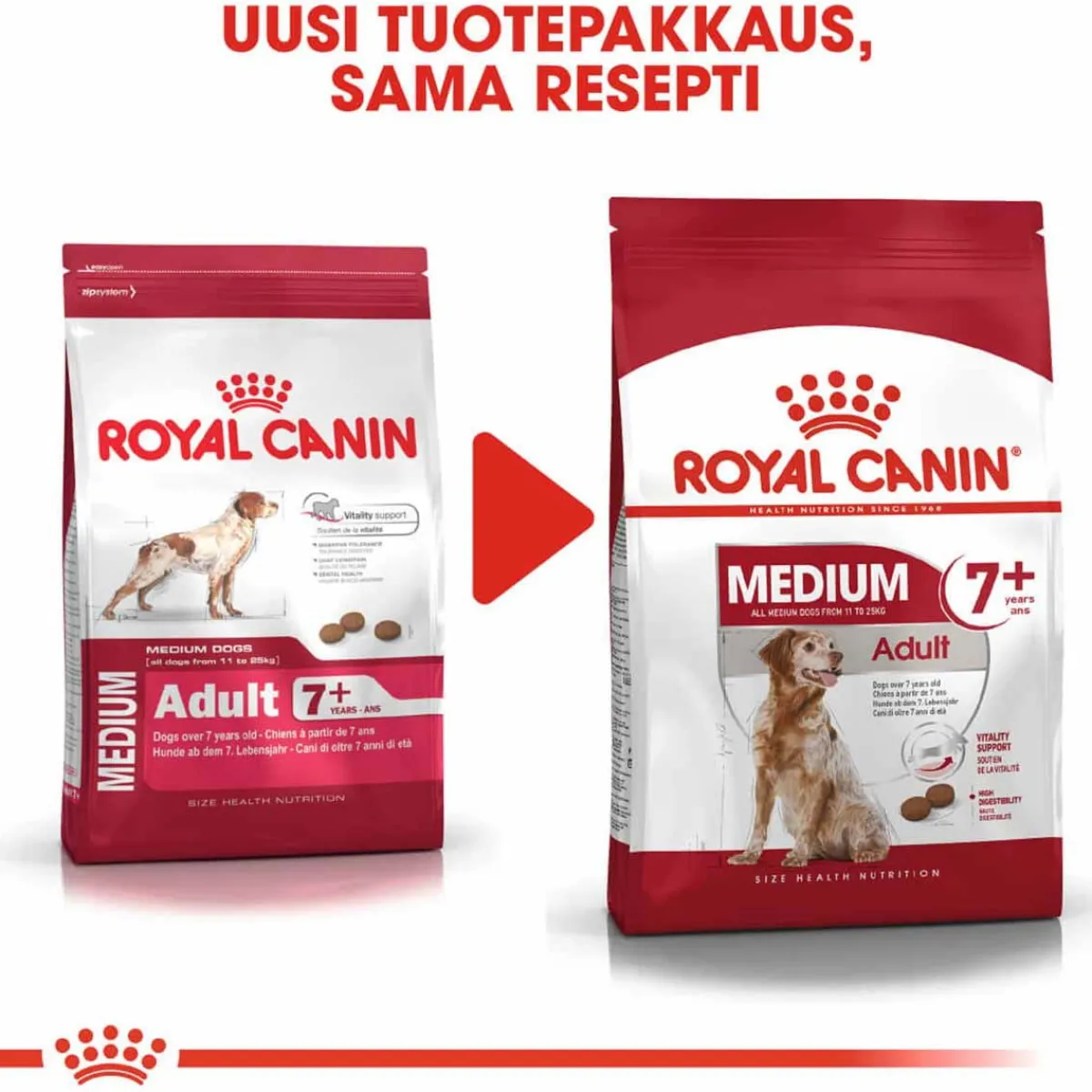 Medium Adult 7+ 2 x 15kg>Royal Canin Clearance