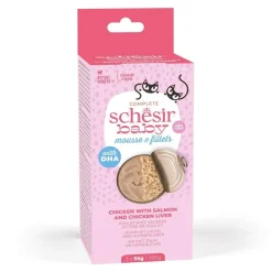 Baby Mousse & Shreds kana & lohi 3 x 55 g>Schesir New