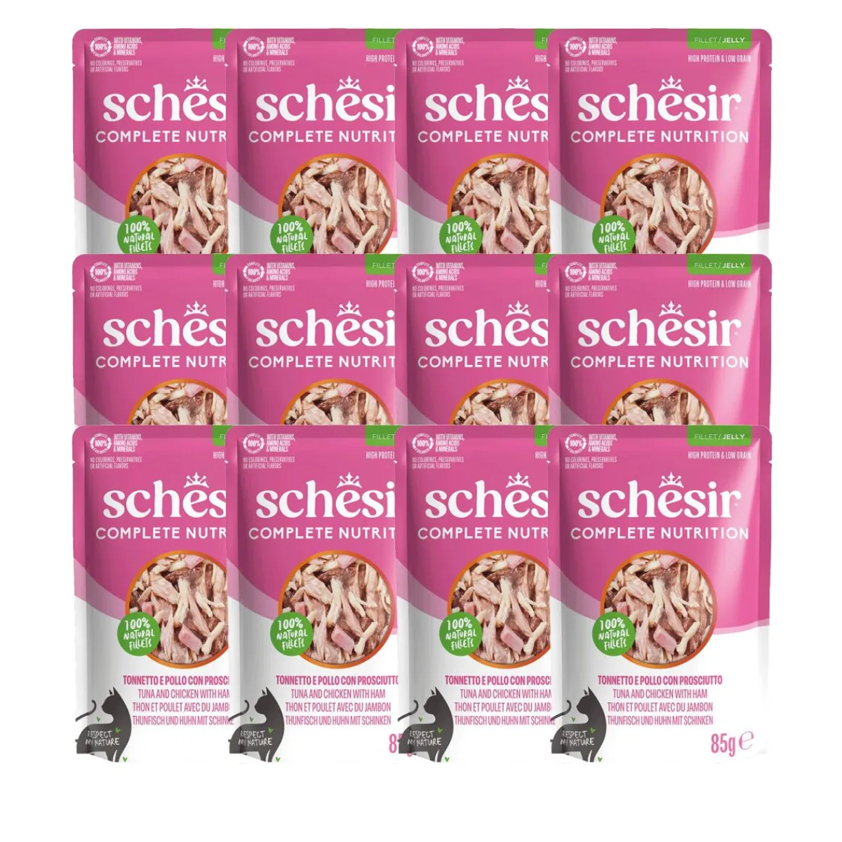 C&B Tuna chicken ham in Jelly Pouch 85 g>Schesir Sale