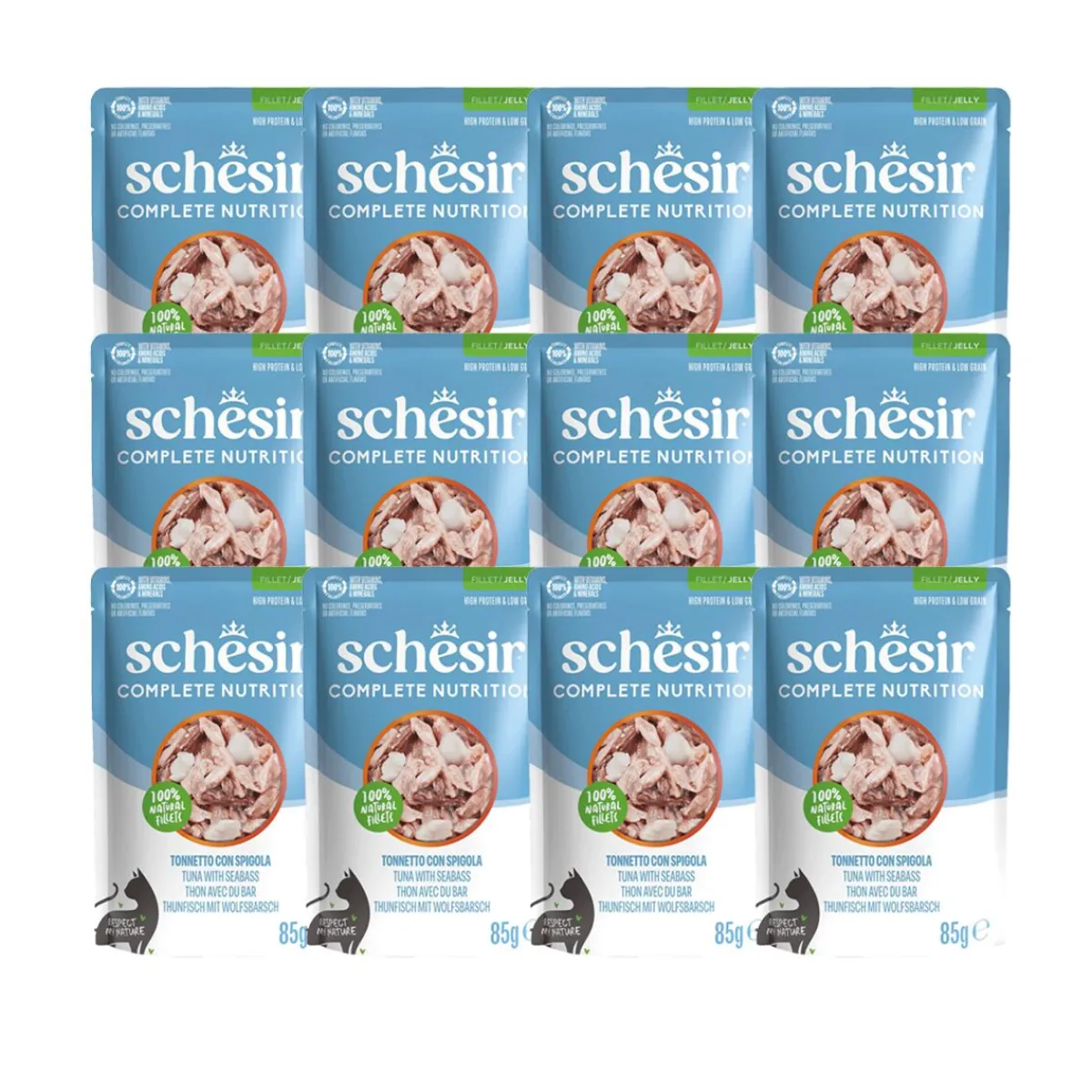 C&B Tuna sea bass in Jelly Pouch 85 g>Schesir Best