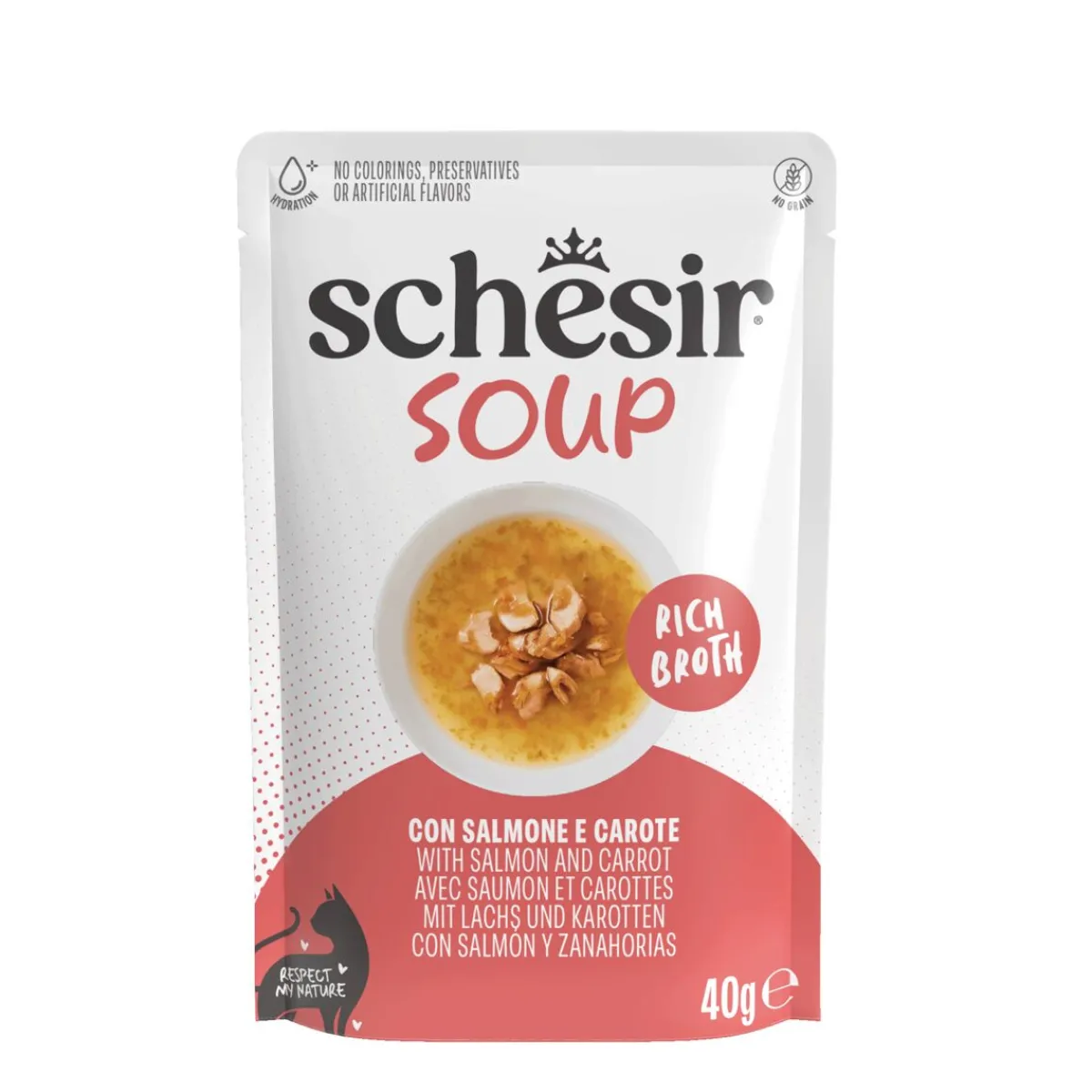 Keitto lohi & porkkana 40 g>Schesir Online