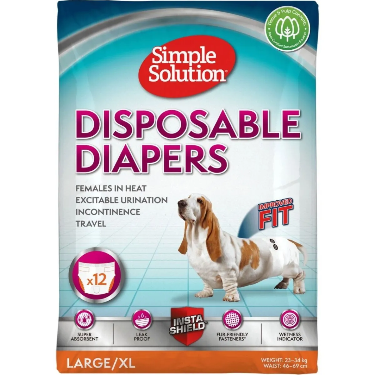 Disposable narttusuojat 12kpl>Simple Solution Outlet