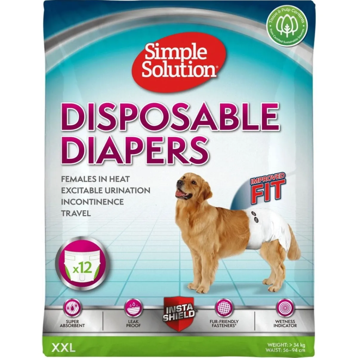 Disposable narttusuojat 12kpl>Simple Solution Outlet