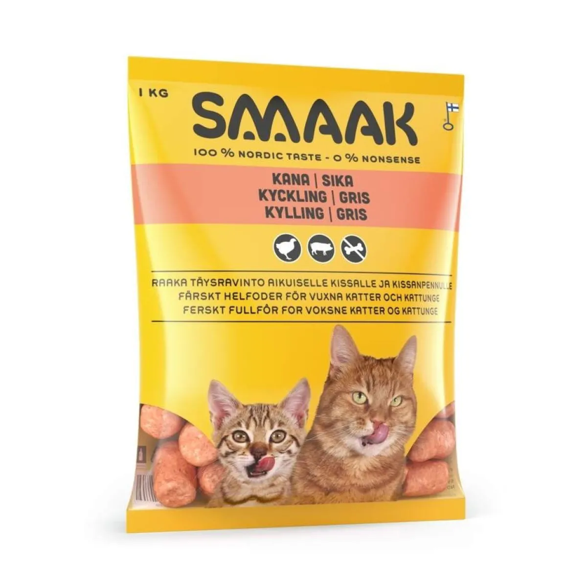 raakaruoka kissalle kana & sika 1kg>Smaak Best