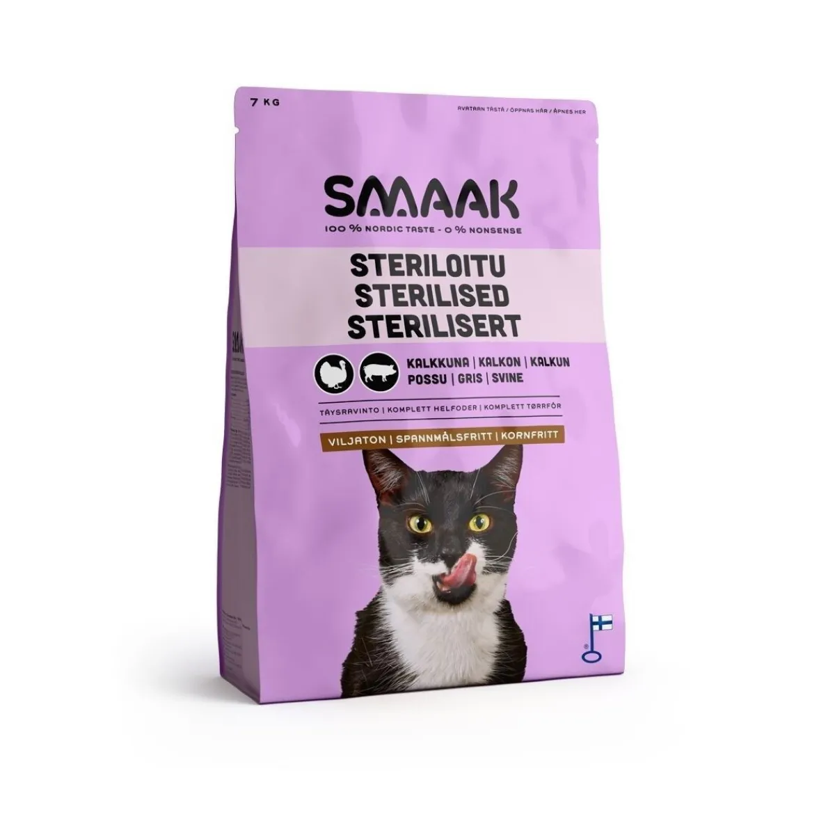 viljaton steriloidun kissan ruoka, kalkkuna-possu>Smaak Online